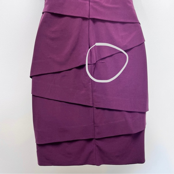 WHBM Instantly Slimming Twist-Detail Sheath Dress Purple Size 4P Petite - Picture 9 of 14